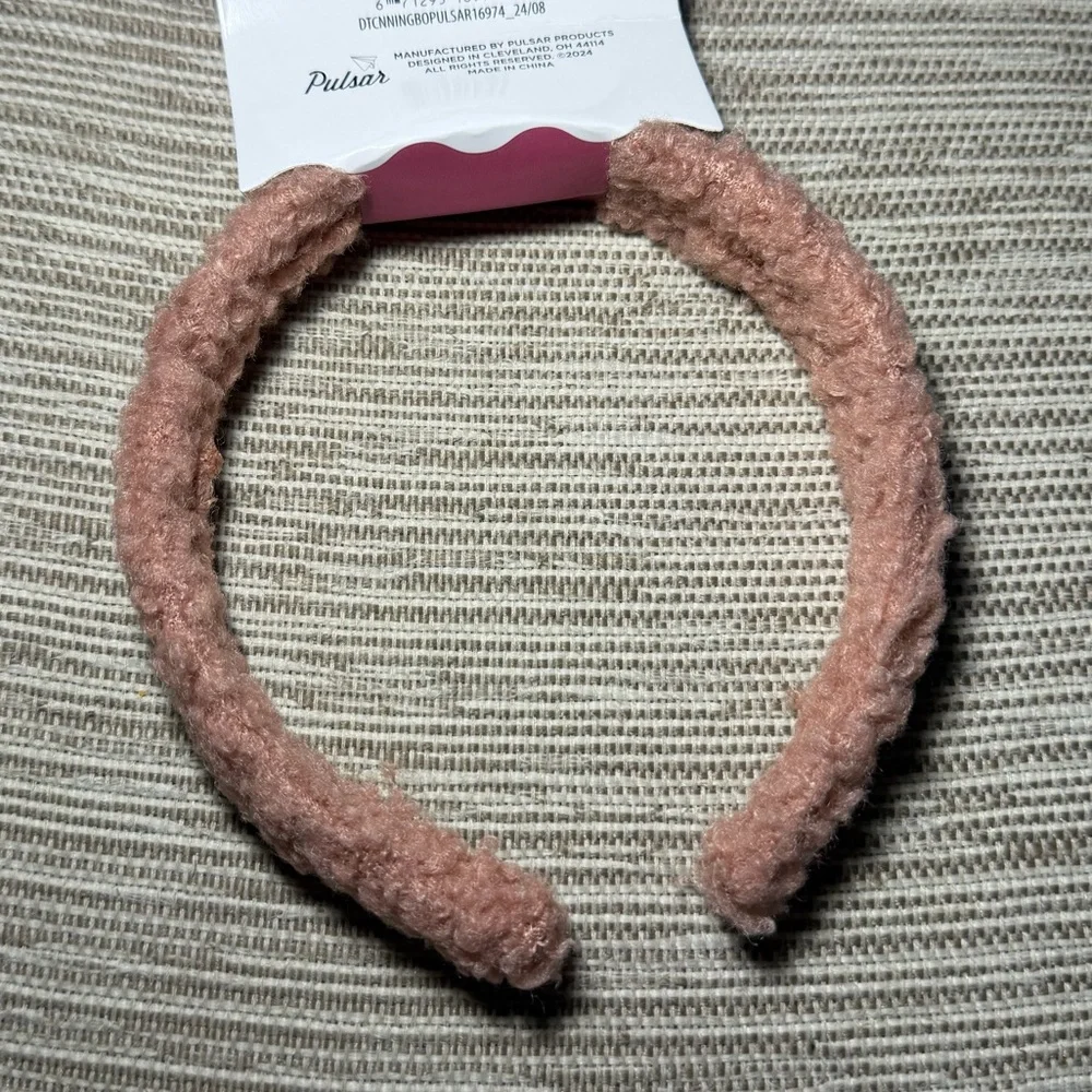Pink Fuzzy Headband for Kids